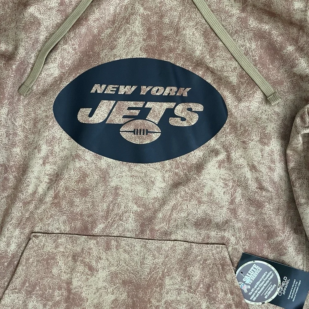 New York‎ Jets Nike 2023 Salute To Service Club Hoodie Brown MEDIUM NFL Sporty